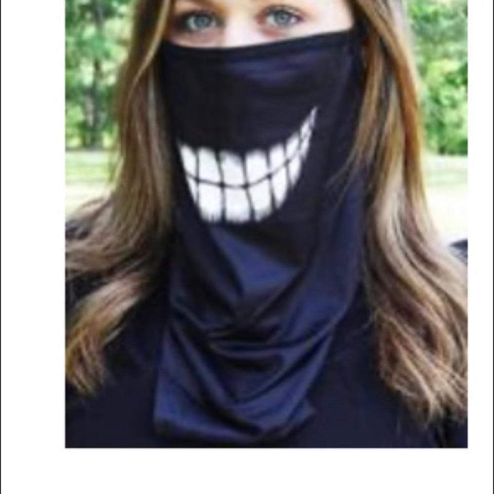 New! Cheshire cat neck gaiter w/ear loops